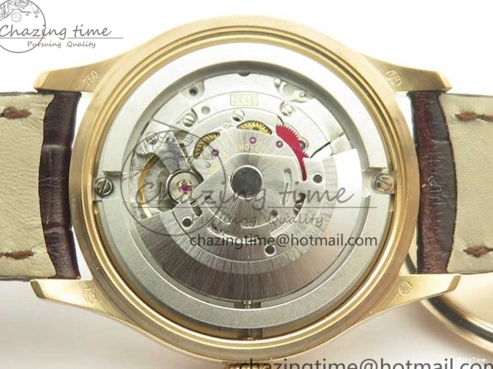 MiroTime 0123 Cellini Time 50509 RG MKF Best Edition White Dial Sticks Marker on Brown Leather Strap A3132 V SoftTouch 3405